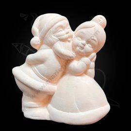 BIZCOCHO DE CERAMICA SEÑOR Y SEÑORA CLAUS