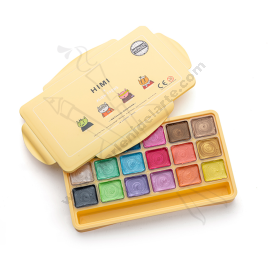 SET DE GOUACHES METALIZADOS X18 HIMI 30ML