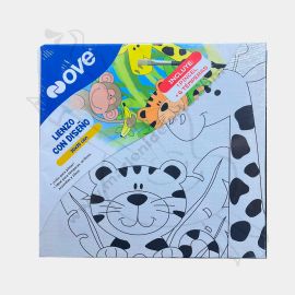 LIENZO CON DISEÑO 20X20 CM