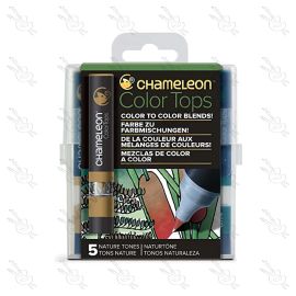 SET DE BLENDERS CHAMELEON DE COLOR TOPS TONOS NATURALES X5