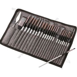 SET PINCELES TECNICA MIXTA X22 + BROCHA + ESPATULA